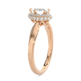 Pear-Shaped Lab Grown Diamond Halo Engagement Ring