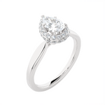Pear-Shaped Lab Grown Diamond Halo Engagement Ring