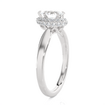 Pear-Shaped Lab Grown Diamond Halo Engagement Ring