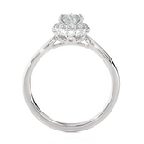 Pear-Shaped Lab Grown Diamond Halo Engagement Ring