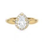 Pear-Shaped Lab Grown Diamond Halo Engagement Ring
