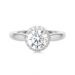 1 3/8 ctw Round Lab Grown Diamond Halo Engagement Ring