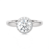 1 3/8 ctw Round Lab Grown Diamond Halo Engagement Ring