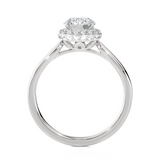 1 3/8 ctw Round Lab Grown Diamond Halo Engagement Ring