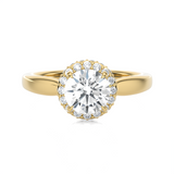 1 3/8 ctw Round Lab Grown Diamond Halo Engagement Ring