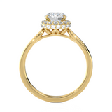 1 3/8 ctw Round Lab Grown Diamond Halo Engagement Ring