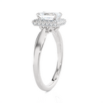 Emerald-Cut Lab Grown Diamond Halo Engagement Ring