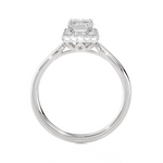 Emerald-Cut Lab Grown Diamond Halo Engagement Ring
