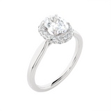 1 1/3 ctw Oval Lab Grown Diamond Halo Engagement Ring