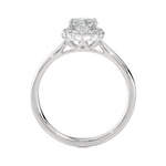 1 1/3 ctw Oval Lab Grown Diamond Halo Engagement Ring