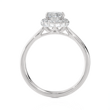 1 1/3 ctw Oval Lab Grown Diamond Halo Engagement Ring