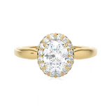 1 1/3 ctw Oval Lab Grown Diamond Halo Engagement Ring