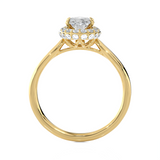 1 1/3 ctw Oval Lab Grown Diamond Halo Engagement Ring