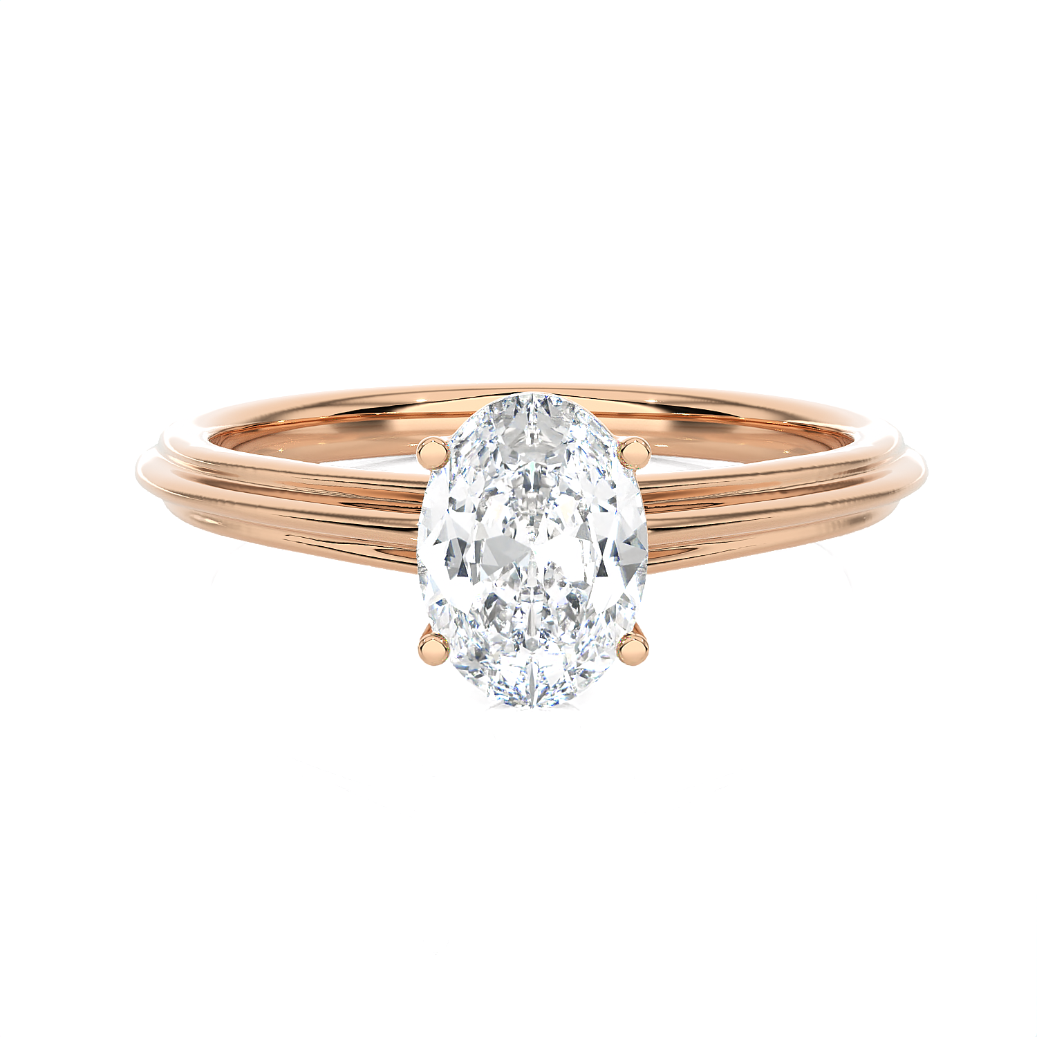 1 ctw Oval Lab Grown Diamond Solitaire Engagement Ring