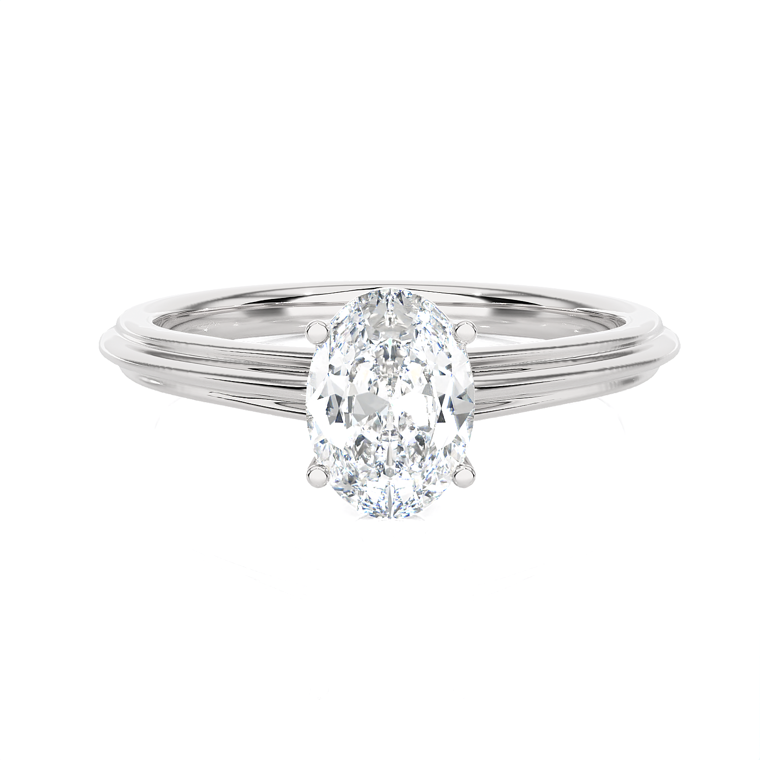 1 ctw Oval Lab Grown Diamond Solitaire Engagement Ring
