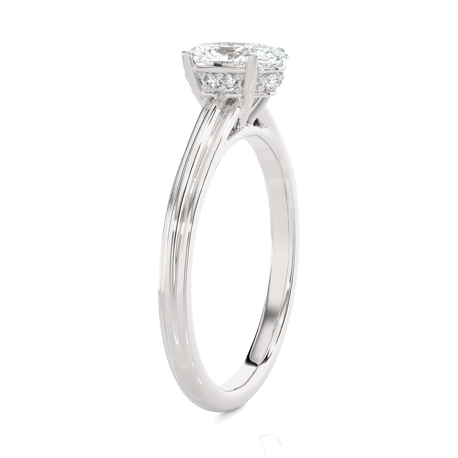 1 ctw Oval Lab Grown Diamond Solitaire Engagement Ring