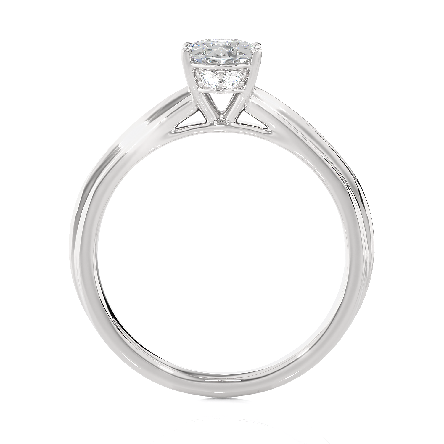1 ctw Oval Lab Grown Diamond Solitaire Engagement Ring