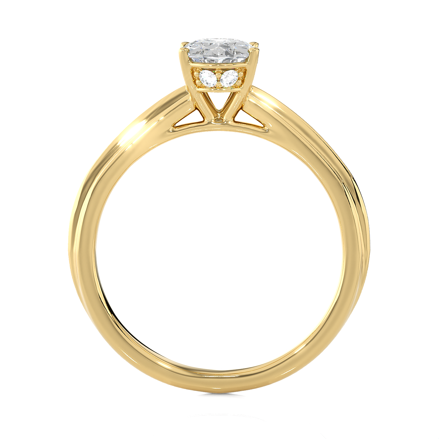 1 ctw Oval Lab Grown Diamond Solitaire Engagement Ring
