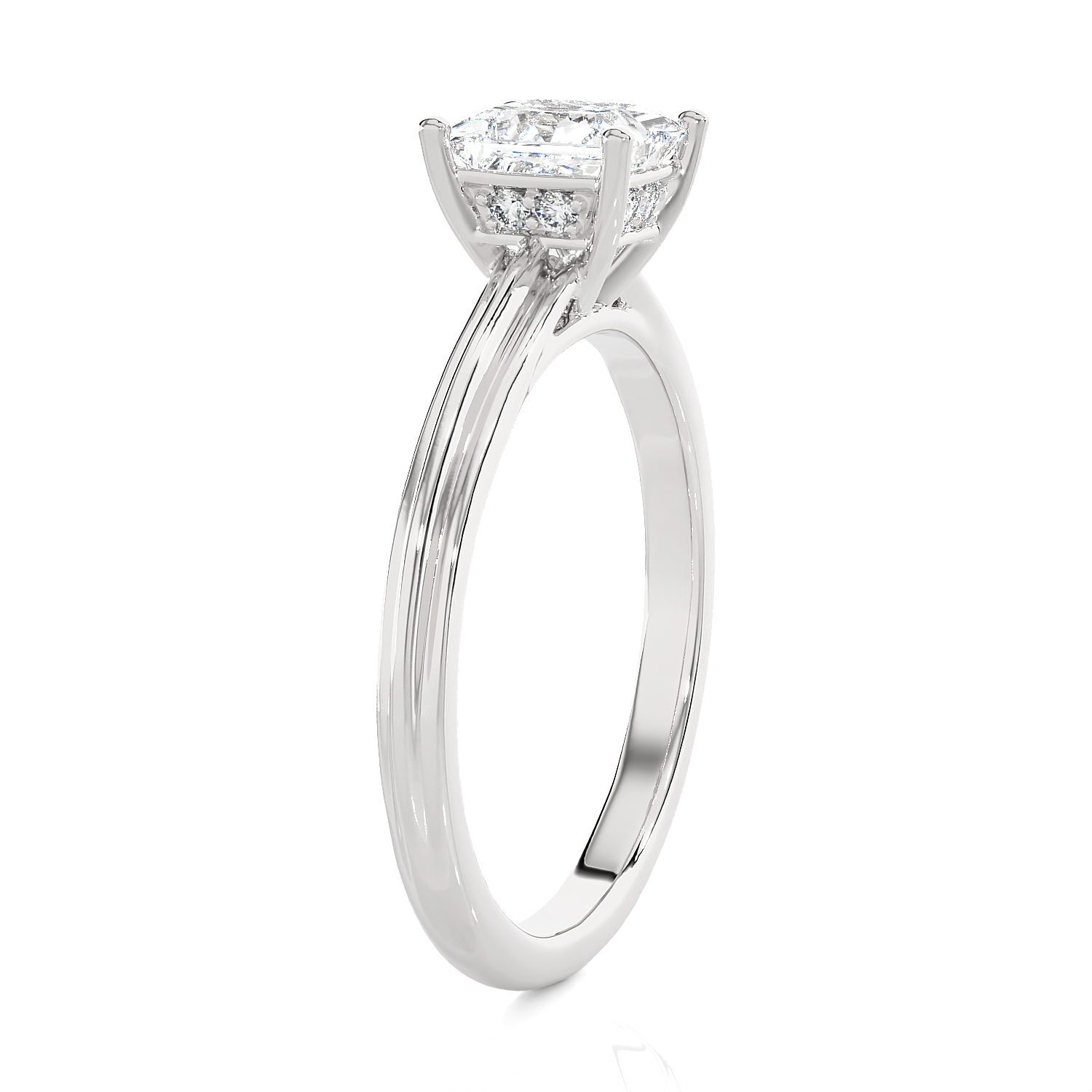 1 ctw Princess-Cut Lab Grown Diamond Solitaire Engagement Ring