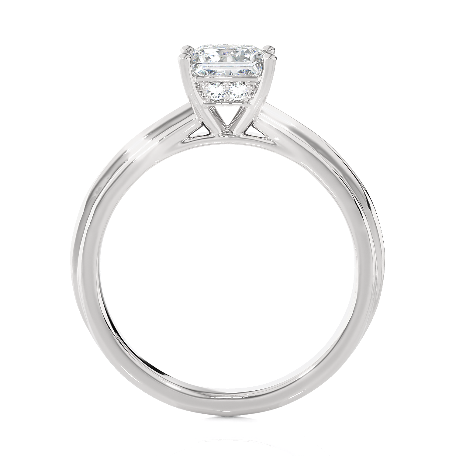 1 ctw Princess-Cut Lab Grown Diamond Solitaire Engagement Ring