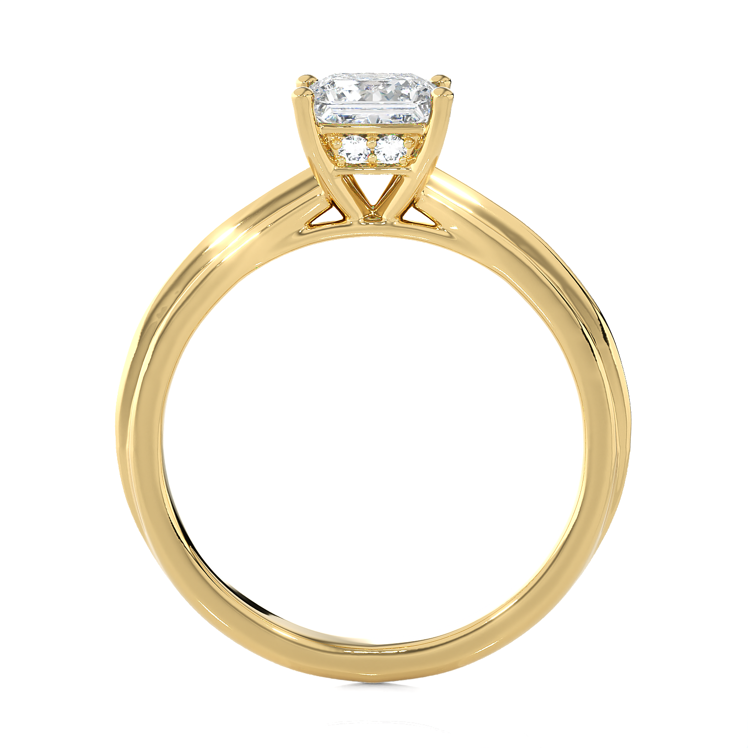 1 ctw Princess-Cut Lab Grown Diamond Solitaire Engagement Ring