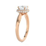 1 1/2 ctw Princess-Cut Lab Grown Diamond Halo Engagement Ring