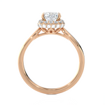 1 1/2 ctw Princess-Cut Lab Grown Diamond Halo Engagement Ring