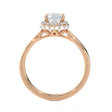 1 1/2 ctw Princess-Cut Lab Grown Diamond Halo Engagement Ring