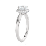 1 1/2 ctw Princess-Cut Lab Grown Diamond Halo Engagement Ring