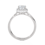 1 1/2 ctw Princess-Cut Lab Grown Diamond Halo Engagement Ring
