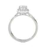 1 1/2 ctw Princess-Cut Lab Grown Diamond Halo Engagement Ring