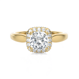 1 1/2 ctw Princess-Cut Lab Grown Diamond Halo Engagement Ring