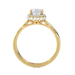 1 1/2 ctw Princess-Cut Lab Grown Diamond Halo Engagement Ring