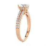 Pear-Shaped Lab Grown Diamond Side Stone Engagement Ring