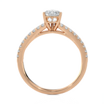 Pear-Shaped Lab Grown Diamond Side Stone Engagement Ring