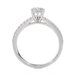 Pear-Shaped Lab Grown Diamond Side Stone Engagement Ring