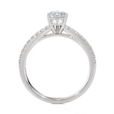 Pear-Shaped Lab Grown Diamond Side Stone Engagement Ring