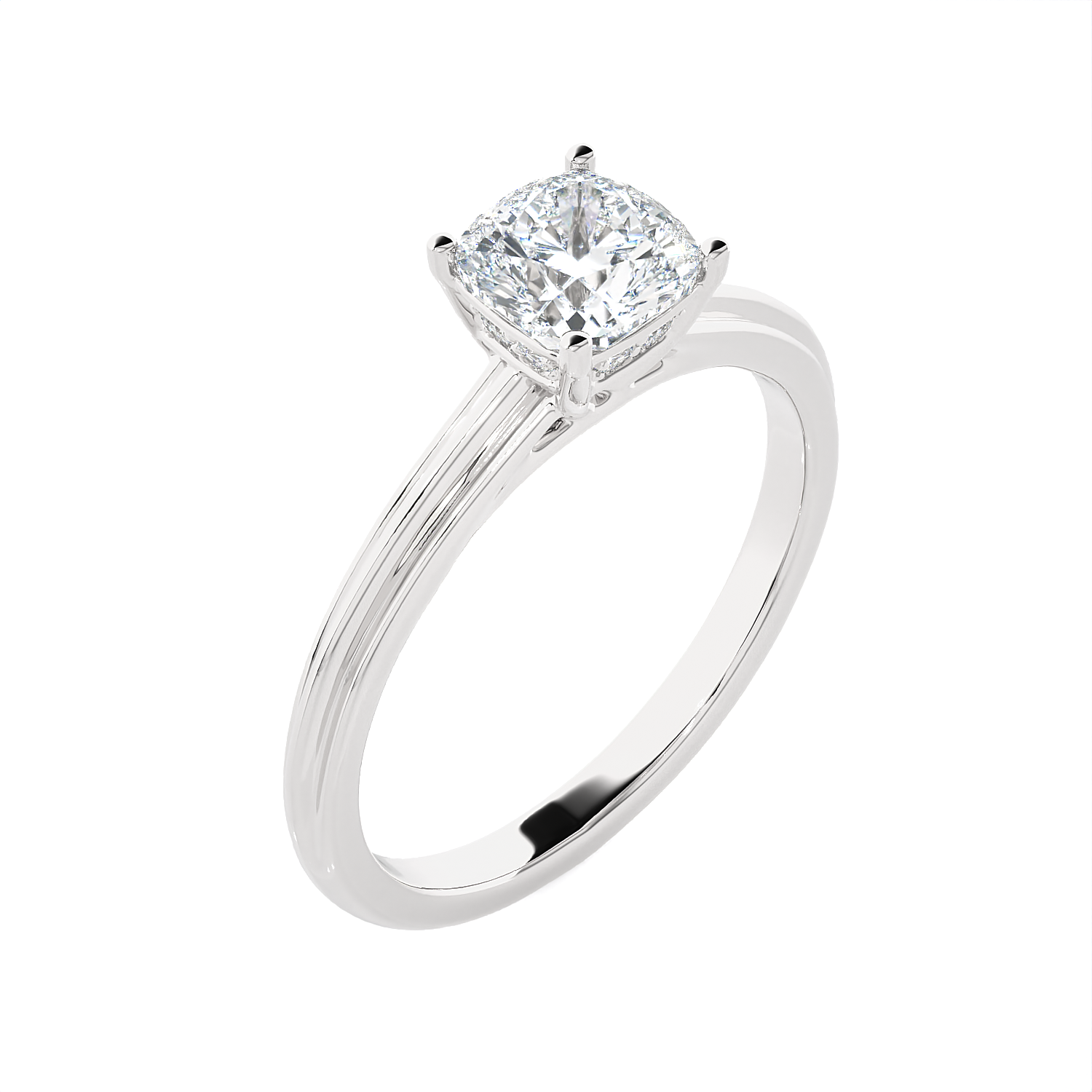 1 1/4 ctw Princess-Cut Lab Grown Diamond Solitaire Engagement Ring