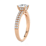 1 1/2 ctw Princess-Cut Lab Grown Diamond Side Stone Engagement Ring