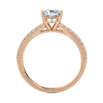 1 1/2 ctw Princess-Cut Lab Grown Diamond Side Stone Engagement Ring