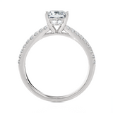 1 1/2 ctw Princess-Cut Lab Grown Diamond Side Stone Engagement Ring
