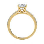 1 1/2 ctw Princess-Cut Lab Grown Diamond Side Stone Engagement Ring