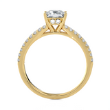 1 1/2 ctw Princess-Cut Lab Grown Diamond Side Stone Engagement Ring