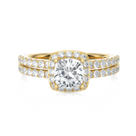 Emerald-Cut Lab Grown Diamond Halo Engagement Ring