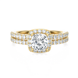Emerald-Cut Lab Grown Diamond Halo Engagement Ring