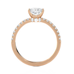 1 3/8 ctw Princess-Cut Lab Grown Diamond Side Stone Engagement Ring