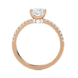 1 3/8 ctw Princess-Cut Lab Grown Diamond Side Stone Engagement Ring