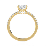 1 3/8 ctw Princess-Cut Lab Grown Diamond Side Stone Engagement Ring