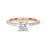 1 1/2 ctw Princess-Cut Lab Grown Diamond Side Stone Engagement Ring