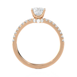 1 1/2 ctw Princess-Cut Lab Grown Diamond Side Stone Engagement Ring